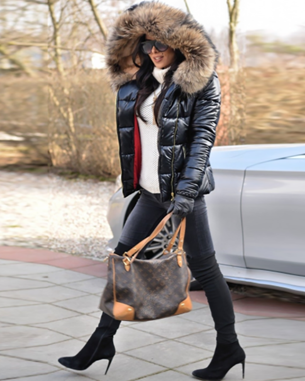 Ladies quilted 2025 winter coats